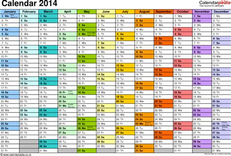 Excel year planner/calendar 2014 UK: 15 free printable ...