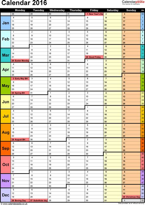 Excel Yearly Calendar Template | calendar template excel
