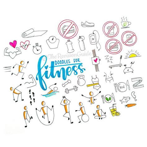 Excercise/ fitness doodles ©TheRevisionGuide Doodles and ...