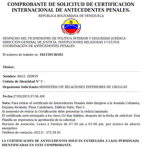 Éxodo Venezolano: Certificación de Antecedentes Penales