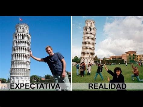 Expectativa vs realidad de cuando viajas a lugares famosos ...