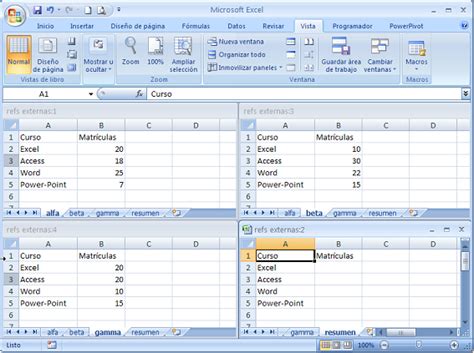 Experiencias con Excel: Trabajar con datos de otras hojas