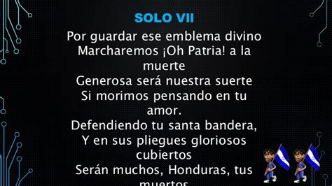 Explicación Séptima Estrofa del Himno Nacional de Honduras.