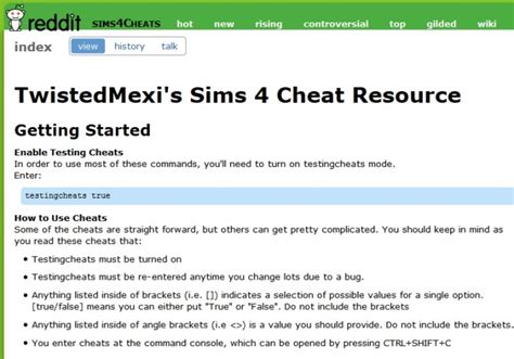 Extended Cheats by TwistedMexi at Sims 4 Cheats » Sims 4 ...