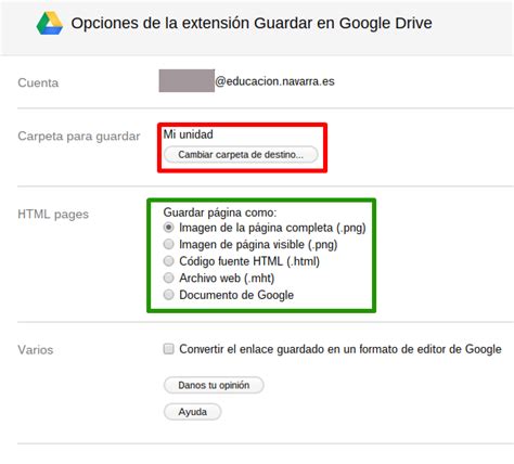 Extensión “Guardar en Google Drive” para Google Chrome ...