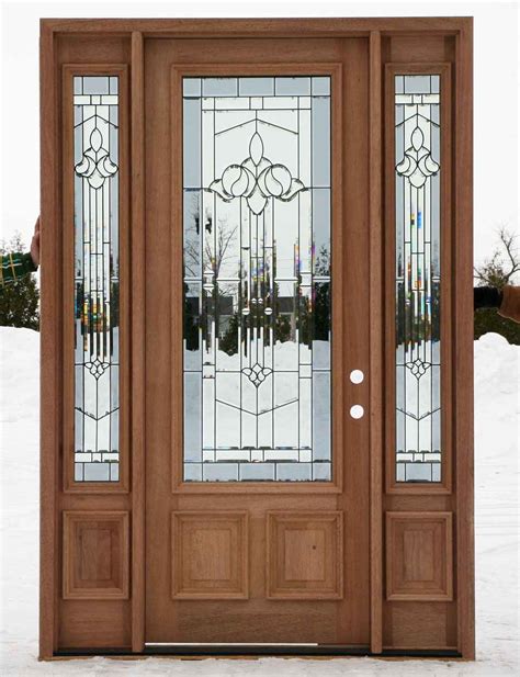 Exterior Doors Cheap   Mahogany Wood Doors Exterior With 2 ...