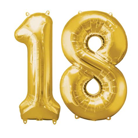 Extra Large Gold 18th Birthday Foil Balloon Party ...