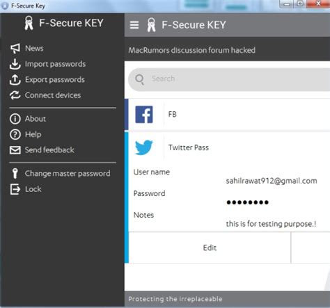 F Secure android Key