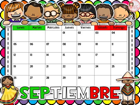 Fabuloso calendario del mes de septiembre del 2016 ...