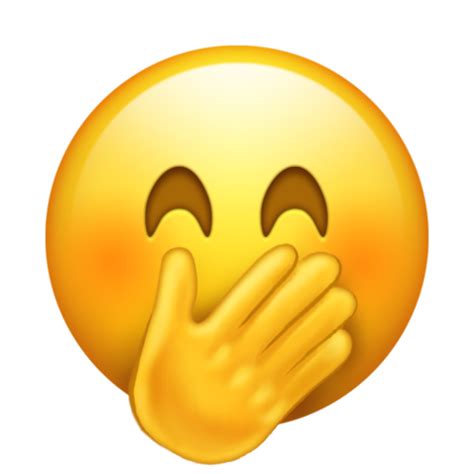 Face With Hand Over Mouth | All the new emojis just added ...