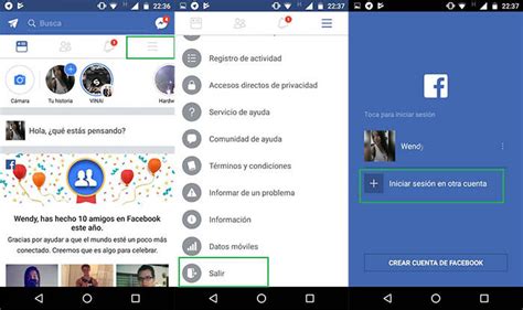 Facebook en Android: Cómo iniciar sesión con otro usuario