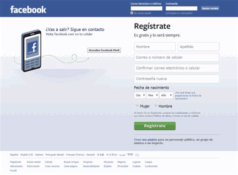 Facebook en español: Iniciar sesión y registrarse gratis
