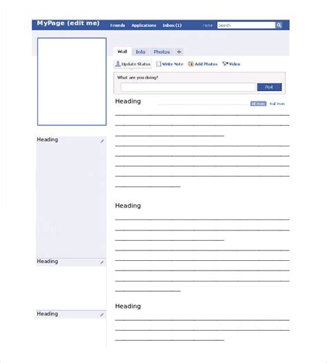 Facebook Page Template | cyberuse