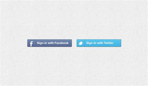 Facebook & Twitter Sign in Buttons   Download Free PSD and ...