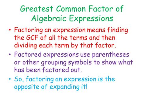 Factoring and Expanding Linear Expressions .   ppt video ...