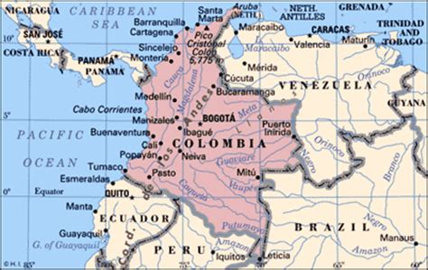 Facts About Colombia s Map