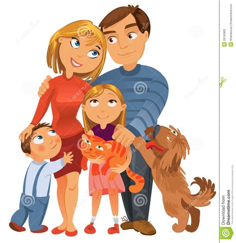 Familia feliz ilustración del vector. Ilustración de ...