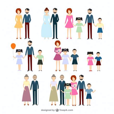 Family icons collection Vector | Free Download