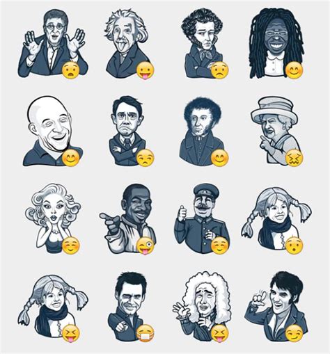Famous People 2 Stickers Set | Telegram Stickers ...