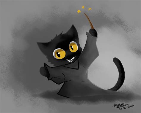 Fanart : Google Doodle Halloween Black Cat by abatrozz on ...