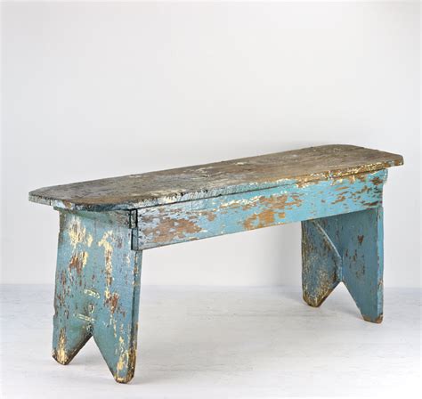 Farmhouse Bench Turquoise Farmhouse Bench Old Bench Rustic ...