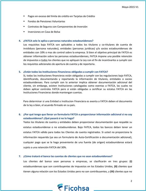 FATCA FAQ BANCO FICOHSA PANAMÁ, S.A.   PDF