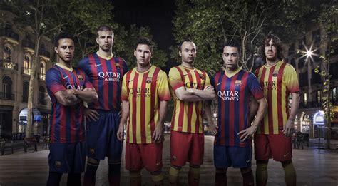 FC Barcelona 13/14 Home + Away Kits Released + Third Kit ...