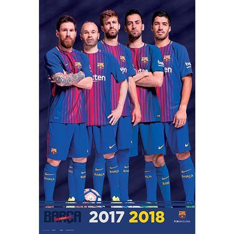 FC Barcelona Poster Team Season 2017/2018   Posters buy ...