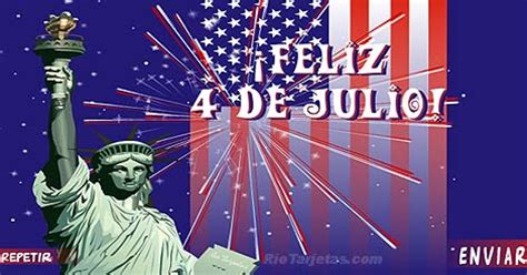 Feliz 4 de Julio Rio Tarjetas Día de la Independencia de ...