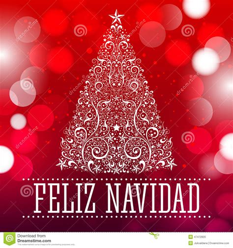 Feliz Navidad   Merry Christmas Spanish Text Stock Vector ...
