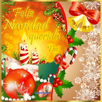 Feliz Navidad Tia. Tarjetitas de felicitaciones navidad