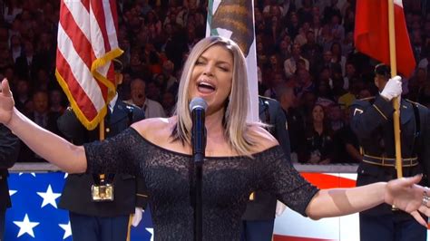 Fergie Performs The U.S. National Anthem / 2018 NBA All ...