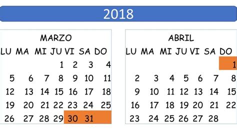 Feriado de Semana Santa 2018 feriadosec.com