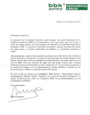 Fernández pide el voto para el PNV en las elecciones de ...