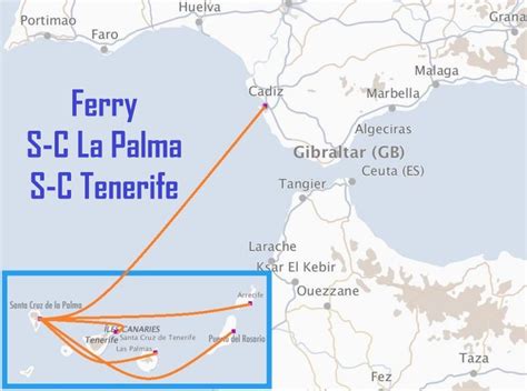 Ferry S.C. La Palma   S.C. Tenerife avec TRASMEDITERRANEA