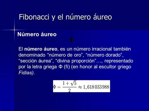 Fibonacci y el número áureo   ppt descargar