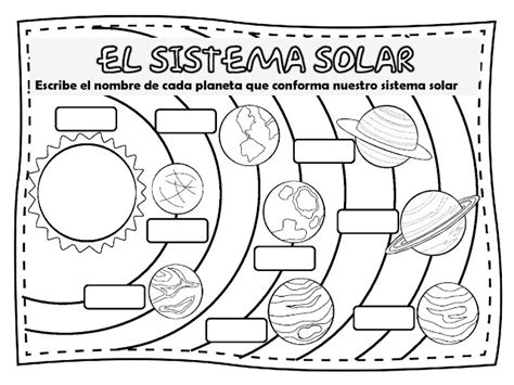 Fichas de Primaria: El sistema solar | EL UNIVERSO ...