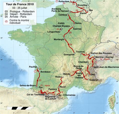 Fichier:Tour de France 2010 map fr.svg — Wikinews