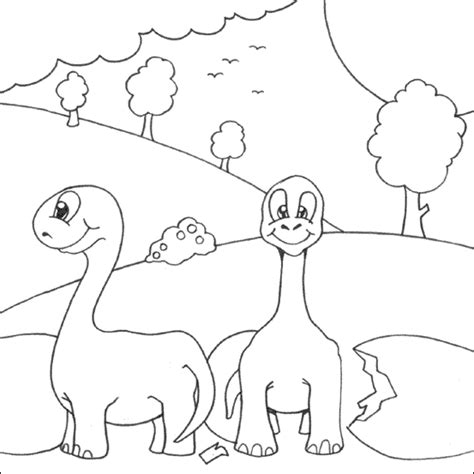 Fiesta de dinosaurios para colorear Imagui