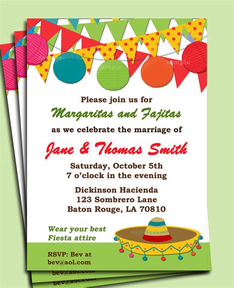 Fiesta Party Invitation Printable or Printed with FREE ...
