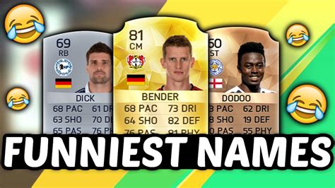 FIFA 16   THE FUNNIEST NAMES IN FOOTBALL!   Fifa 16 Squad ...