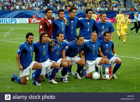 FIFA World Cup 2006 Italy vs Ukraine. The Italian squad ...