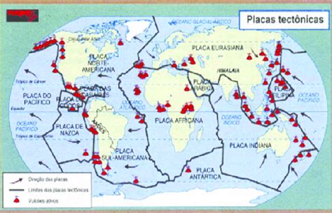Figura 5: Placas tectónicas y principales volcanes activos ...