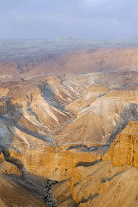 File:Aerial view of the Judean Desert  near Masada ...