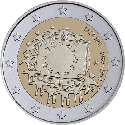 File:Commemorative 2 Euro coin in Lithuania containing the ...