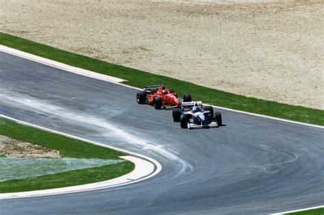 File:Jacques Villeneuve, Michael Schumacher   Imola 1996 ...