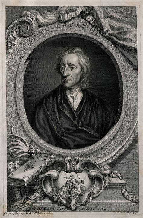 File:John Locke. Line engraving by G. Vertue, 1738, after ...