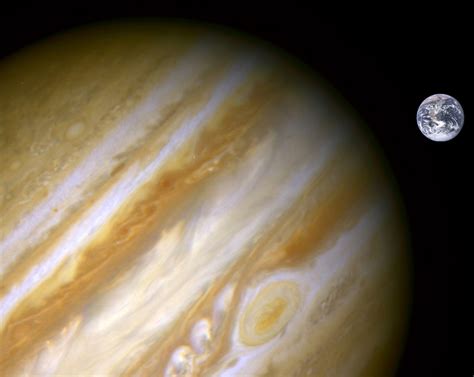 File:Jupiter, Earth size comparison 2.jpg   Wikimedia Commons