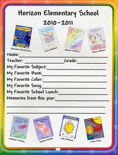 Fill in the blank elementary yearbook ideas   and use ...