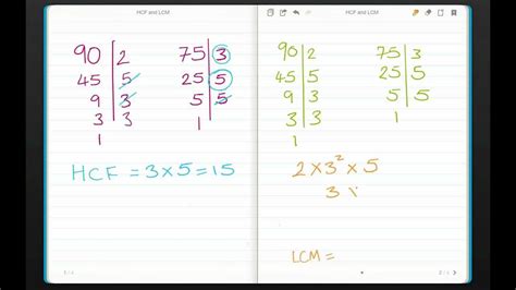 Finding the HCF and LCM of two numbers BY HAND   YouTube